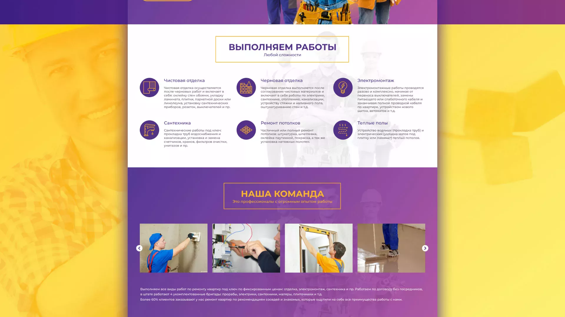 Разработка сайта строительной компании «Милана-Строй» в Горбатове