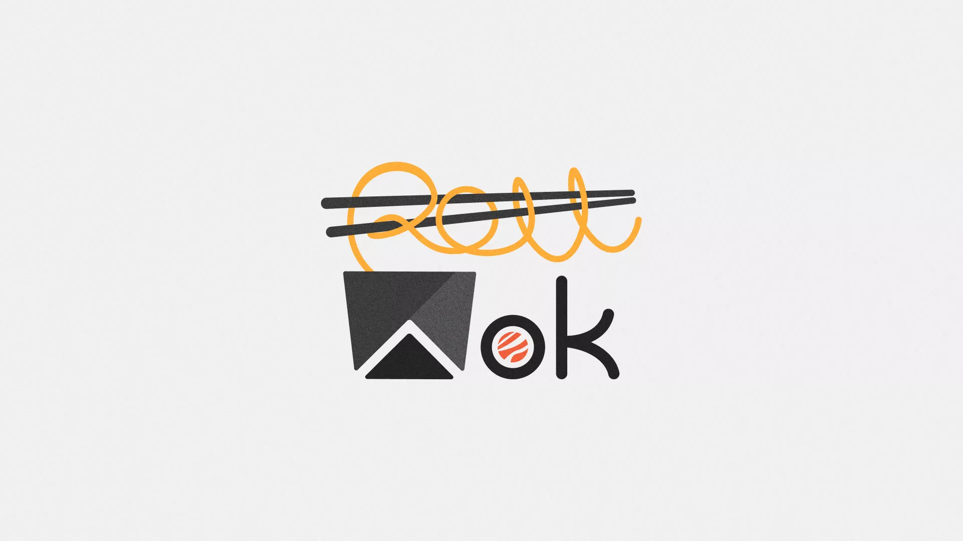 Разработка логотипа суши-бара «Roll Wok Club» в Горбатове
