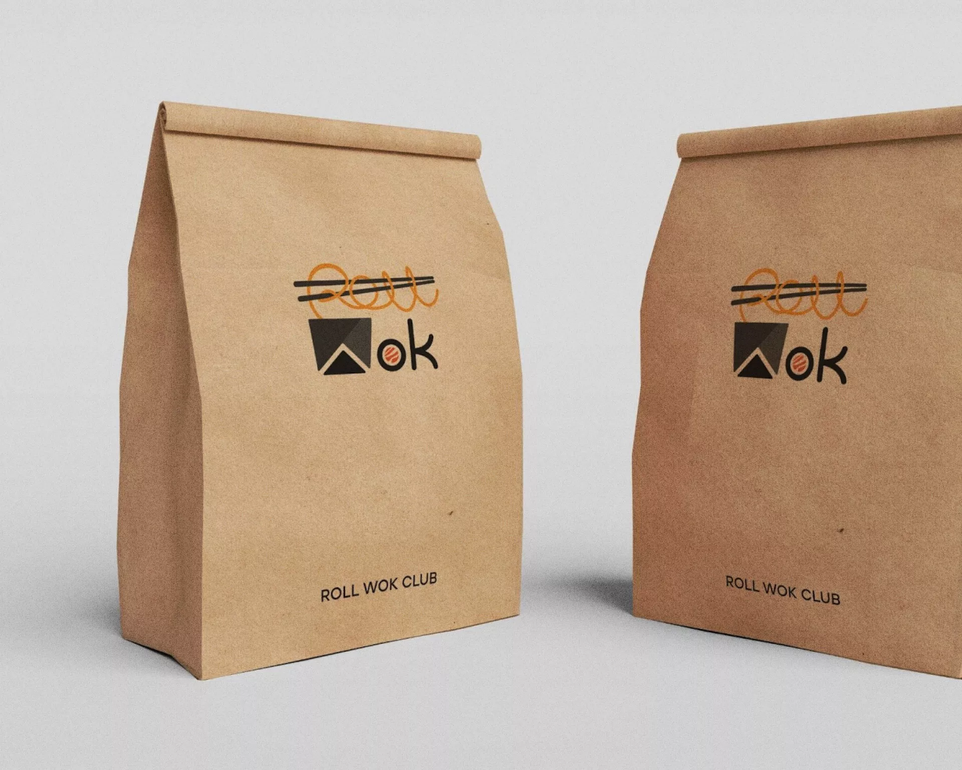 Создание дизайна упаковки суши-бара «Roll Wok Club» в Горбатове